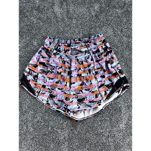 Lululemon Womens 4 Tall Swiftly Hotty Hot Shorts Multicolor Abstract Elastic Wai